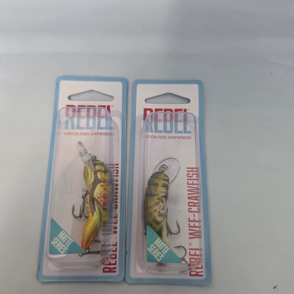 Rebel Wee-Crawfish Lure Lot 2pk Winter Craw Gully Craw Matte Series F7691 F7688